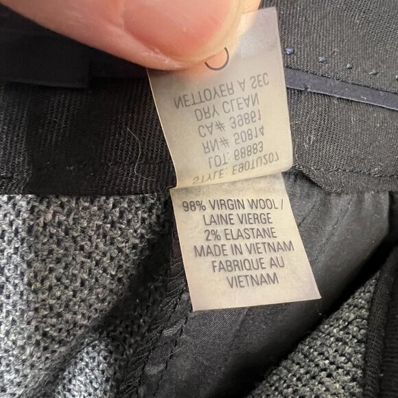 Elie Tahari 98% Wool Medium Gray Tweed Wide Leg Trouser Pants Sz 6 - Picture 12 of 15